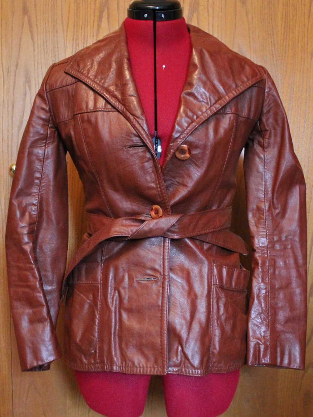 Overa Brown Leather Jacket - Vintage - Made In Canada